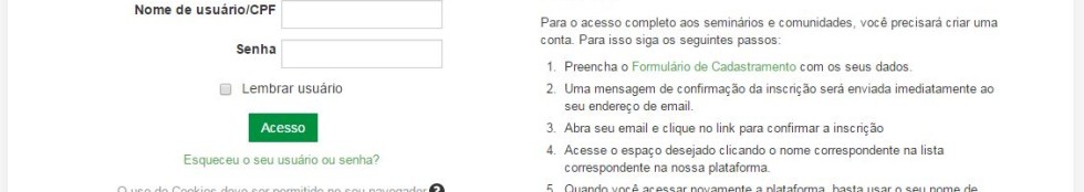 instruções de autoregistro