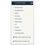 plugin menu moodle