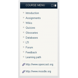 plugin menu moodle