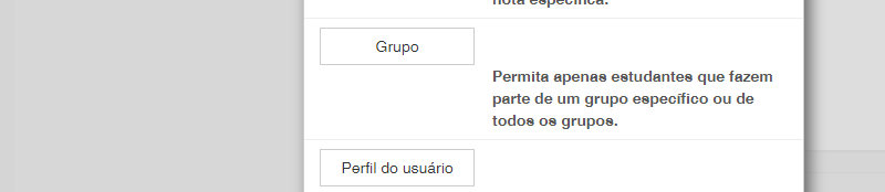 restringir conteúdos por grupos no Moodle