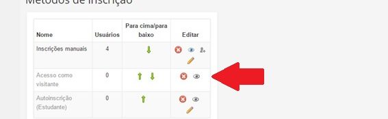 Visitantes no Moodle