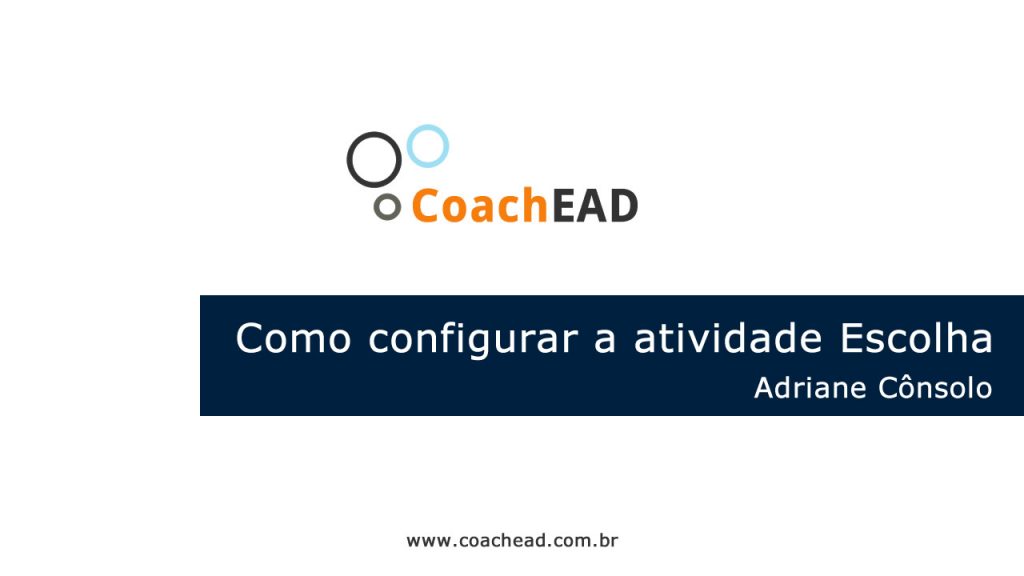 escolha no Moodle